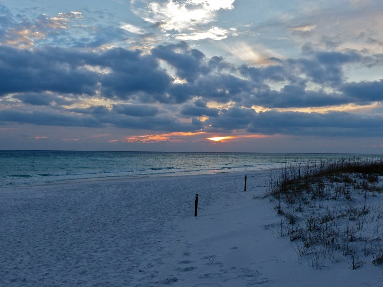 Sole wintery attempt at a sunset over the Emerald Coast