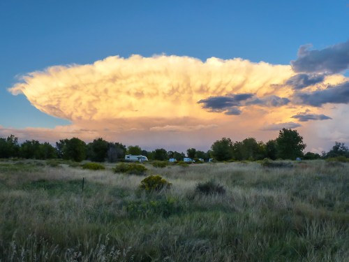 Interesting cloud formations over the campground