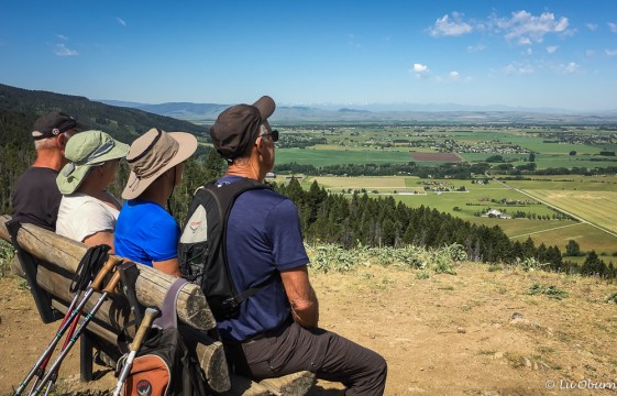 Jim, Rosie, me, & Terry enjoying the views on Triple Tree Trail