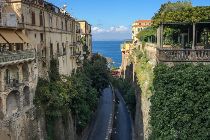 View to the sea from Piazza Tasso, Sorrento's main square